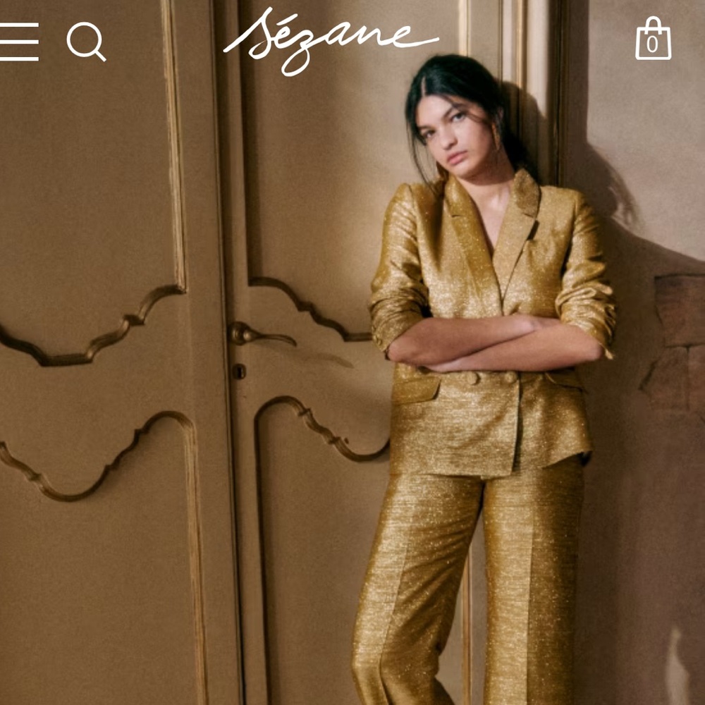 Sezane Pantalon Droit Carter